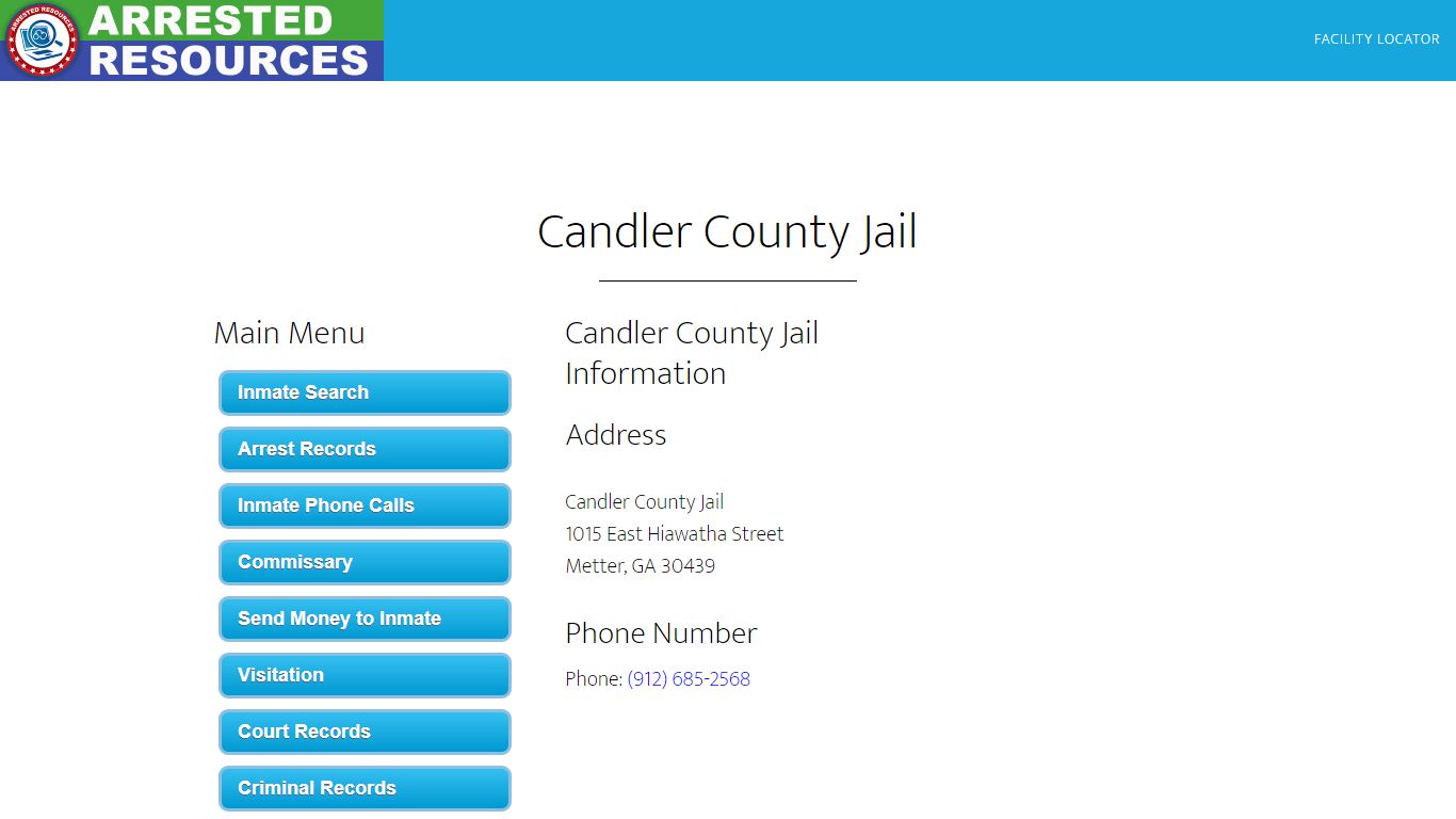Candler County Jail - Inmate Search - Metter, GA - Arrested Resources
